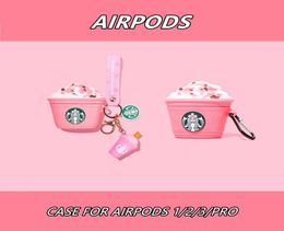 3D Cute Coffee Drinks Luxury Silicone Airpods Cases For Airpod Pro 3 2 1 Case Cover Apple Bluetooth Earphone Full Protective Conve8342419