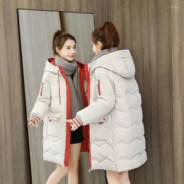 Women's Trench Coats Gidyq Winter Women Puffey Parkas Fashion Elegant Loose Thick Warm Cotton Padded Coat Casual Female Korean Midi Puffer