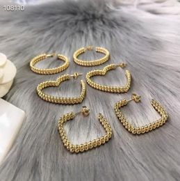 BALE official reproductions Highest counter quality studs brand designer women earrings fashion brass gold plated Luxury earring a9027409