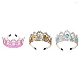 Hair Clips Princess Crown Tiaras Crystal Topper Headwear Decorations Baroque Accessories For Halloween Adults Woman Bridal