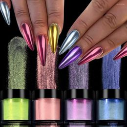 Nail Glitter Multicolor Holographic Neon Shimmer Fine Chrome Rubbing Dust Mirror Polish Decorat Ice Muscle Aurora Pigment Powder