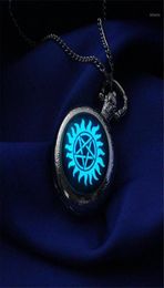 Pendant Necklaces 2021 Maxi Collares Collier Supernatural Sam Dean Winchester Pocket Watch Necklace Jewelry Glass Cabochon Pendan9989987