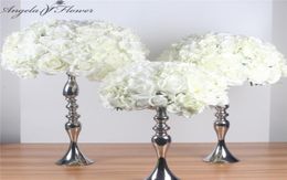 Silk artificial centerpieces flower ball DIY all kinds of flower heads wedding decor wall shop window table accessorie 4 sizes Y205634969