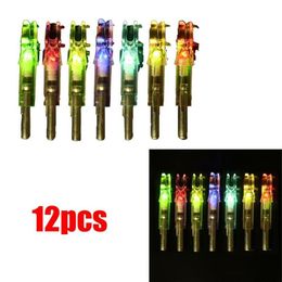 12PCS Automatically LED Lighted Arrow Light Nocks Tail for Crossbow Arrows 6 2mm309h