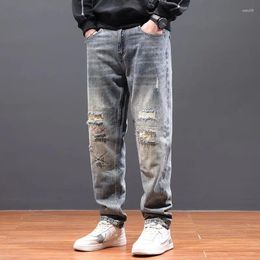 Men's Jeans Arrival Spring Summer Cargo Men Streetwear Denim Jogger Pants Baggy Harem Jean Trousers Plus Size 2023 G110