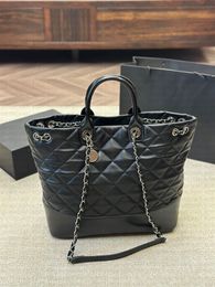 7A Emblem Tote Women Diamond Plaid Crossbody Bag with Genuine Leather Large Capacity Shopping Bag Designer Luxury