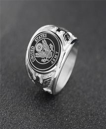Officers United States Marine Corps USMC ring US Navy USN Military ARMY Anchor Firefighter Men's ring Stainless Steel Jewelry6154843