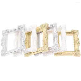 Frames 6 Pcs Po Frame Ornaments Display Shelf Mini Resin Jewelry DIY Picture Background Props Crafts