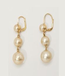 Designer Jewellery Fashion Long Round Pearl Earrings Gold Colour Dangle Tassel For Women Luxury Elegant Brand Bijoux Chandelier8853256