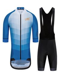 LUBI Men Summer Pro Cycling Jersey Set Wear High Density Sponge Pad AntiUV MTB Tights Clothes Kit Bike Clothing Road Suit6929967