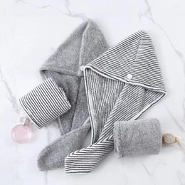 Towel Hair Care Accessory Microfibre Drying Hat Set Quick Dry Wrap Frizz Reducing Button Fixing For Women Super