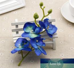 10pcslot Silk Artificial Orchid Bouquet for Home Wedding Party Decoration Supplies Orchis Plants DIY Blue White2698412