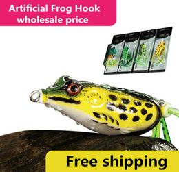 Imitation Artificial Soft Rubber Plastic Frog Lure 45cm8g 5cm11g 55cm14g Lifelike Frog Snakehead Boxed bait 2245679