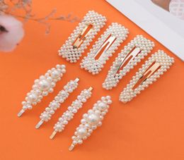 10pcslots Simulated Pearl Hair Pin Barrettes For Women Korean Jewelry Girl Headwear Gold Color Clip HairPins Hair Accessories Hai9276838