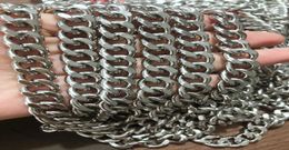Lot 5meter in bulk Heavy HUGE 9511mm Stainless Steel Shiny Smooth Cuban curb Link Chain Jewellery findingsMarking Chain DIY Bag a9143715