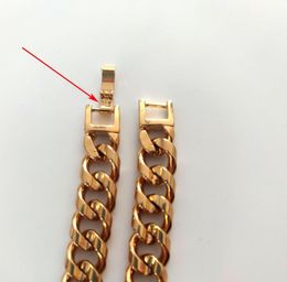 Chains Real 14k Fine Solid Gold GF Double Curved Cuban Chain Necklace Men 24quot Custom 10mm Width Thickness Heavy 118G6451864