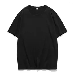 Men's T Shirts Breathable Cotton Tees All Match Short Sleeve Summer Men Clothing 2024 Fashion O-Neck Loose Pullover For Streetwear