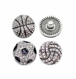 Whole w356 Basketball Baseball 3D 18mm 20mm metal snap button for Bracelet Necklace Interchangeable Jewellery Women accessorie f5580423