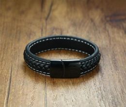 Genuine Leather Bracelet For Men Name Custom Engraved Logo Masonic Friend Gift Link Chain3412186