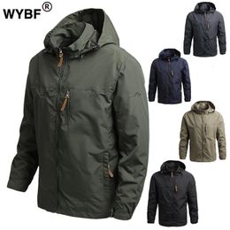 Mens Jackets Men Hooded Raincoat Winter Waterproof Skin Tactical Military Jacket Sport Hiking Windbreaker Sunscreen Army Clothing 231212