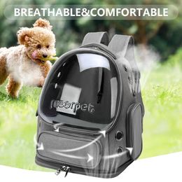 Cat s Crates Houses Pet Cats Travel Bag Breathable Cat Dog Backpack Oxford Cloth Transparent Cover Waterproof Portable for Cat Dog Transport 231212