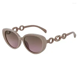 Sunglasses Sexy Ladies Brand Designer Luxury Cat Eye Women For Men Vintage Punk Sun Glasses Trendy Big Frame Chain Shades