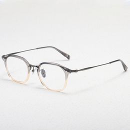 Optical Eyeglasses For Men Women Retro Designer FOSTER Fashion Acetate Fibreglass Frames European and American Square Style Anti-Blue Light Lens Plate With Box