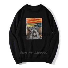 Men's Hoodies Sweatshirts Miniature Black Schnauzer Head Print Hoodie Fashion Dog Casual Woman Men Pullover Fleece Sweatshirts Harajuku Streetwear J231213