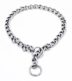 Dog Training Obedience Pet Supplier Adjustable Metal Stainless Steel Pinch Choker Choke Chain Collar 231212