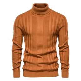 Men's Sweaters Male Casual Daily Multicolor Sweaters Men Turtlenecks Sweaters Knitwear Pullovers Solid Color Long Sleeved Striped Sweater S-XXL 231213