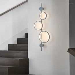 Wall Lamp Modern Simple Light Luxury Staircase Living Room Background Lighting El Corridor Bedroom Bedside Strip