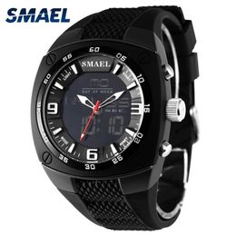 SMAEL Men Analogue Digital Fashion Military Wristwatches Waterproof Sports Watches Quartz Alarm Watch Dive relojes WS10082336