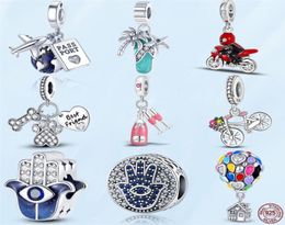 925 Silver Fit Charm 925 Bracelet Balloon Demon Eye Pink Wine Glass charms set Pendant DIY Fine Beads Jewelry2272073