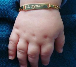 Link Chain Personalised Titanium Steel Kid Bangle Baby Customised Name Metal Bracelet For Child Girls Boy Accessories Gift 20211800662