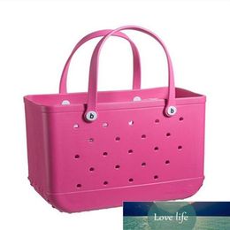 Simple Jelly Candy Silicone Beach Washable Basket Bags Large Shopping Woman Eva Waterproof Tote Bogg Bag Purse Eco2498