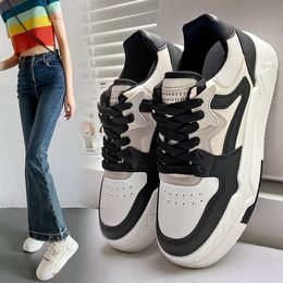 Dress Shoes Brand Leather Womens Sneakers White Platform Woman Sports Female Vulcanized Casual Ladies Trainers 231212