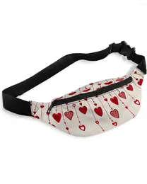 Waist Bags Valentine'S Day Heart For Women Man Travel Shoulder Crossbody Chest Waterproof Fanny Pack