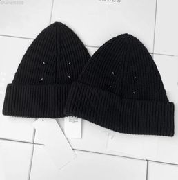 Margiela style autumn winter majilar four corner mark sewing knit cold hat men and women3391873