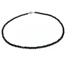 Pendants Lii Ji Choker Necklace Real Pearl Black Spinel 925 Sterling Silver Fashion Bohemian Hawaii Clavicle Women Men