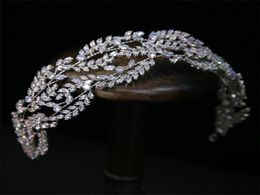 Pageant Zircon Headband Hairband Wedding Bridal Crown Tiara Hair Accessories Jewellery Party Prom Headpiece Ornament Dress Accessori4757051