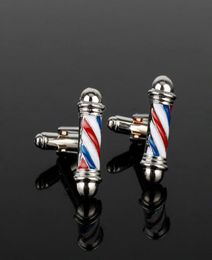 Dongsheng Tie Clips Cufflink Series Barber Shop Barber Pole Cufflinks Men Shirt Cuff Buttons Jewellery Cufflinks New Accessories7279425