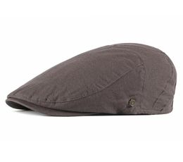 Small size men039s beret spring and summer thin section breathable peaked cap British retro forward hat fashion9994287