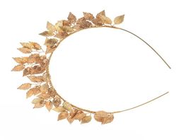 Delicate Leaf Flower Ring Hoop Crown Gold Silver Headband Bride Headdress Flower Headwear Wedding Hairwear Bridal Hair Jewelry9706344
