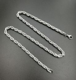 Hip Hop Fashion Stainless Steel Men Necklace Chain Link Byzantine chain Tennis Chain Cubin Link Bar 2020 Body Jewelry Whole5262973