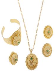 Ethiopian Bride Gold Color Jewelry Sets With Stone African Ethnic Gifts Eritrean Habesha1844458