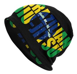 BeanieSkull Caps Brazilian Jiu Jitsu BJJ Brazil Flag Art Skullies Beanies Hat Fashion Outdoor Cap Autumn Winter Warm Dualuse Bonne1188092