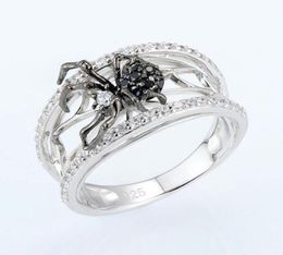 Choucong Brand Wedding Rings Vintage Jewellery 925 Sterling Silver Pave White Sapphire CZ Diamond Gemstones Eterntiy spider Women En5858490