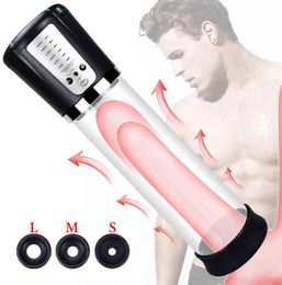 NXY Sex pump toys Men Cock Dick Trainer USB Rechargeable Penis Enlargement Electric Vacuum Pump Erection Penile Extender Enlarger 6473780