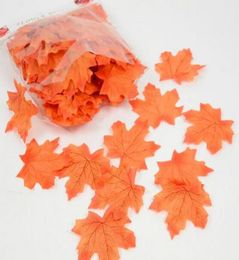 New Arrive 100Pcs Artificial Cloth Maple Leaves Multicolor Autumn Fall Leaf For Art Scrapbooking Wedding Bedroom Wall Party Decor 6045200