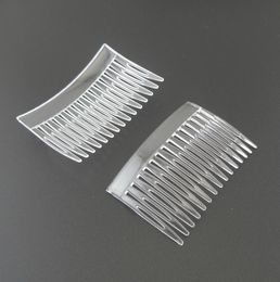 20PCS 46cm69cm 15teeth Clear flat Plain Plastic Hair Comb for diy hair accessoriesside combs DIY crown tiara6847122